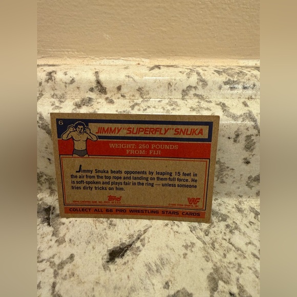 Topps Wrestling Card with Red and Blue Design - Picture 2 of 2